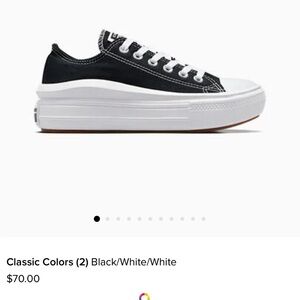 Converse Chuck Taylor All Star Move Canvas Platform Black and White